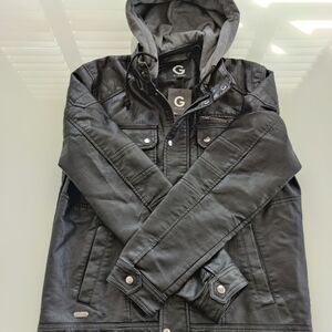 Guess Black and Gray Hooded Men's Jacket